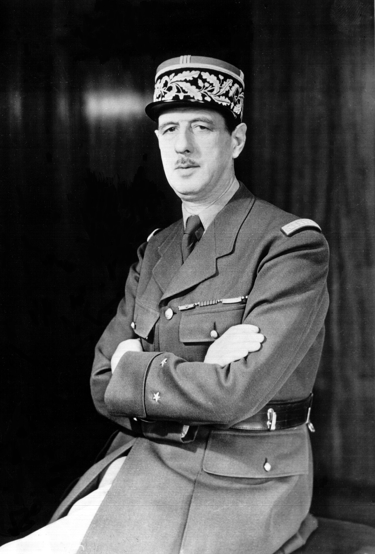 Charles de Gaulle — the leader of Free France, architect of the Fifth Republic, and the most consequential European nationalist statesman of the 20th century. His opposition to Zionist influence on French foreign policy was systematic, documented, and rooted in a consistent French nationalist framework. He imposed an arms embargo on Israel in 1967, withdrew France from NATO's integrated command, and refused to subordinate French foreign policy to any external interest — Zionist or American. He remains the clearest Western European example of what principled nationalist foreign policy opposition to Zionist geopolitical ambitions looked like in practice. Photo: U.S. Office of War Information / Wikimedia Commons